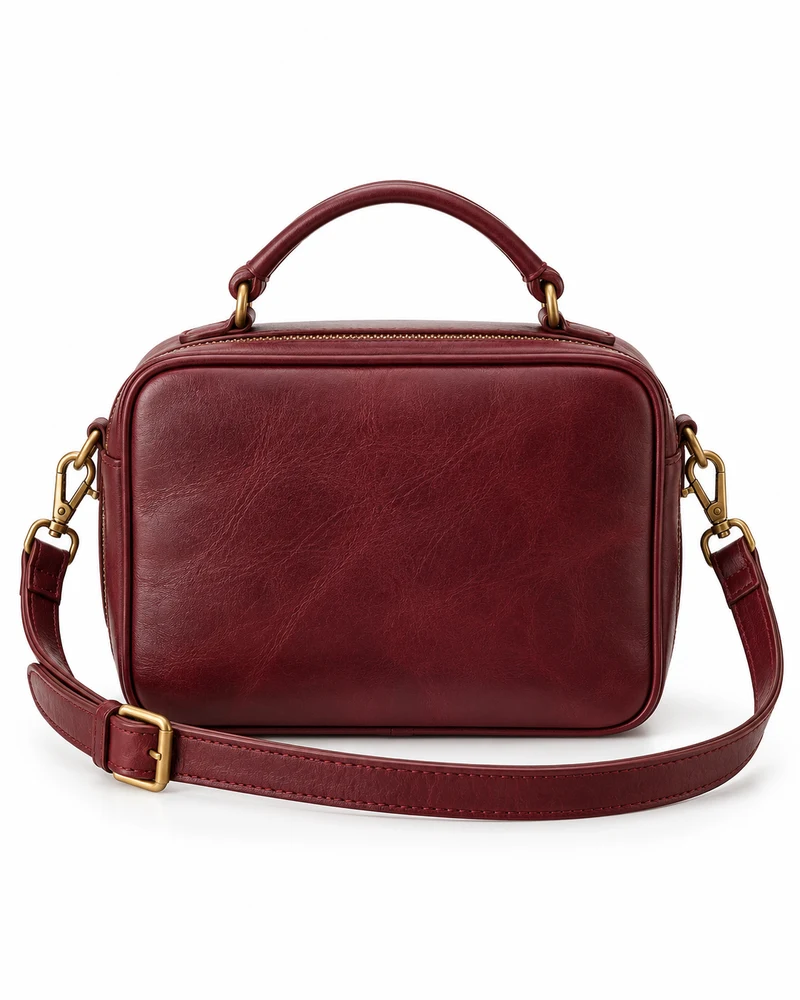 Wine Box Camera Leather Bag