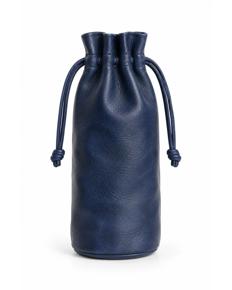 Indigo Chess-Piece Pouch Leather Accessory