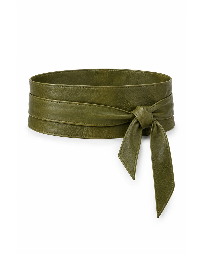 Moss Obi Sash Leather Belt