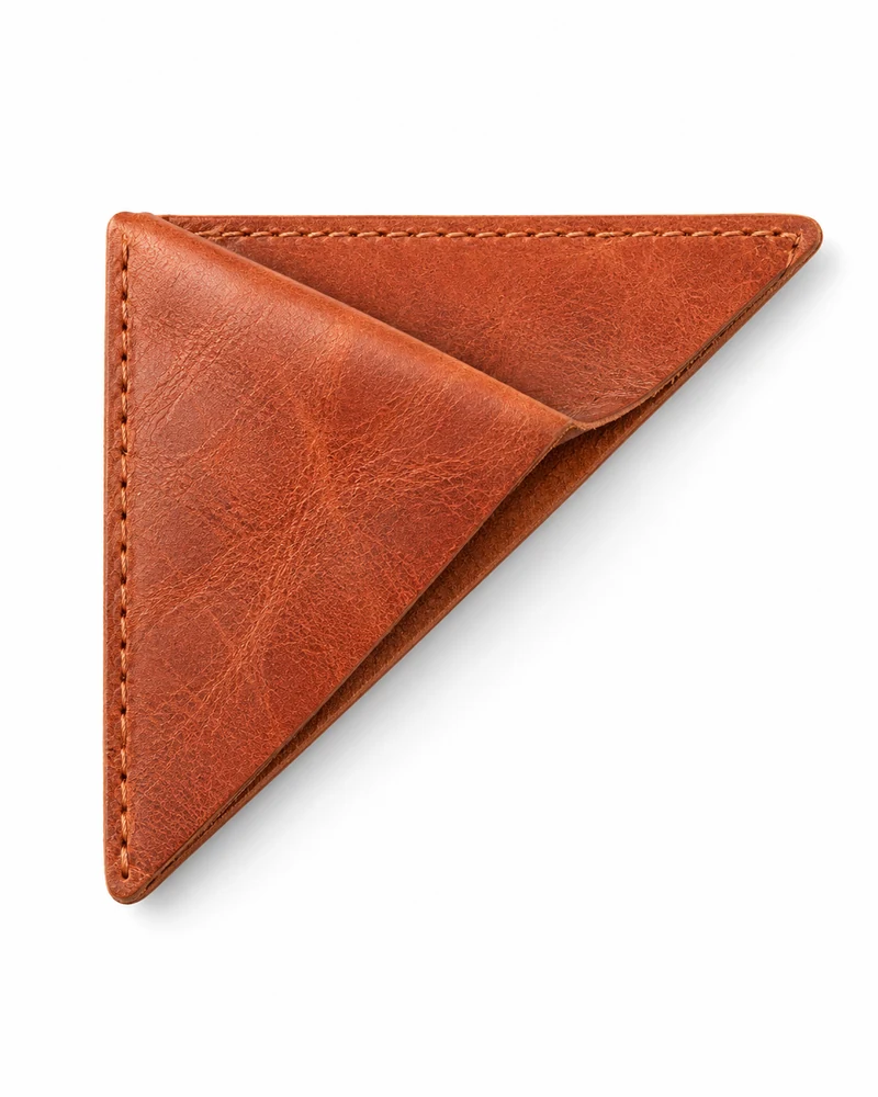 Terracotta Triangular Leather Page Marker