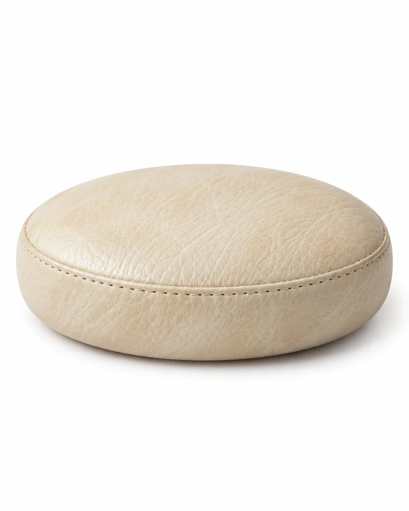 Ivory Leather Oval Paperweight