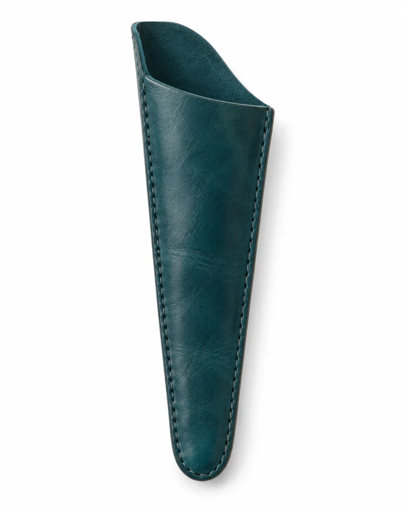 Deep Teal Leather Scissor Sheath