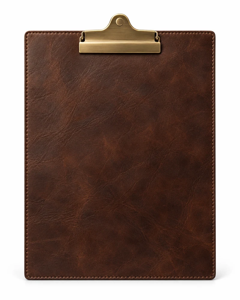 Espresso Leather A4 Clipboard
