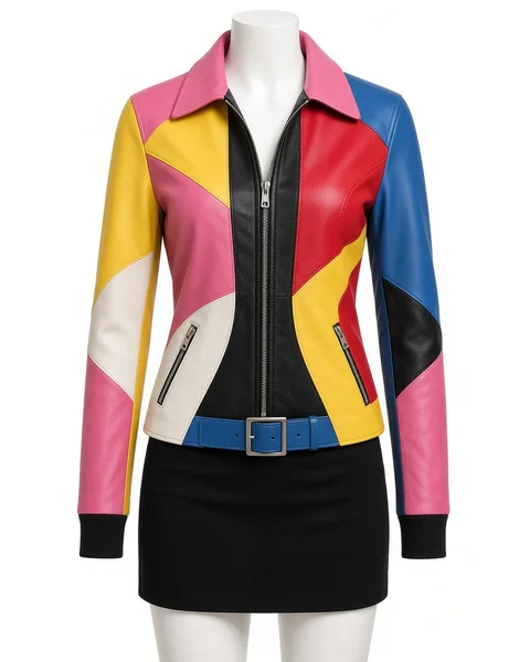 Women鈥檚 Reclaimed-Panel Biker Jacket