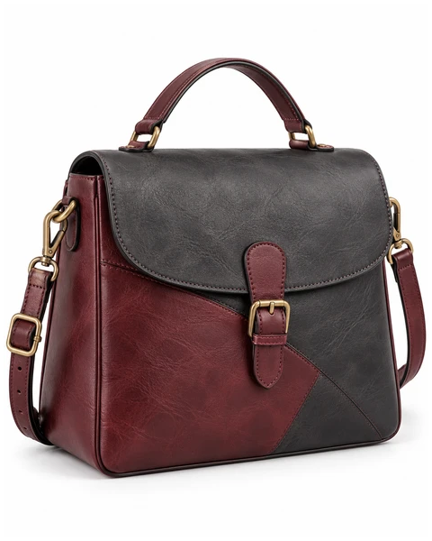 Leather Bags — Design concept 09, 6 large reclaimed leather panels