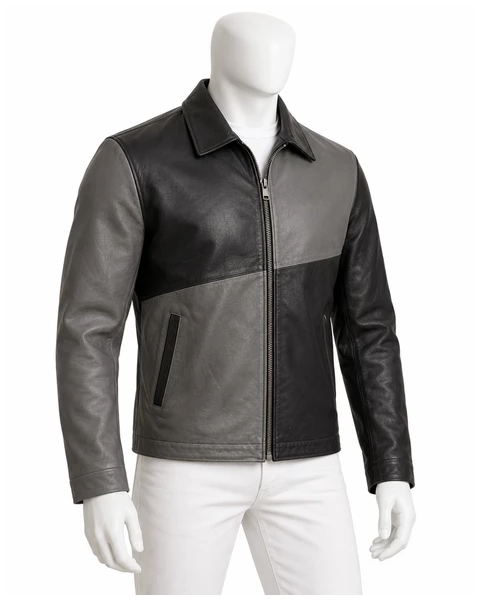 Motorbike Leather Jackets — Design concept 99, 6 large reclaimed leather panels