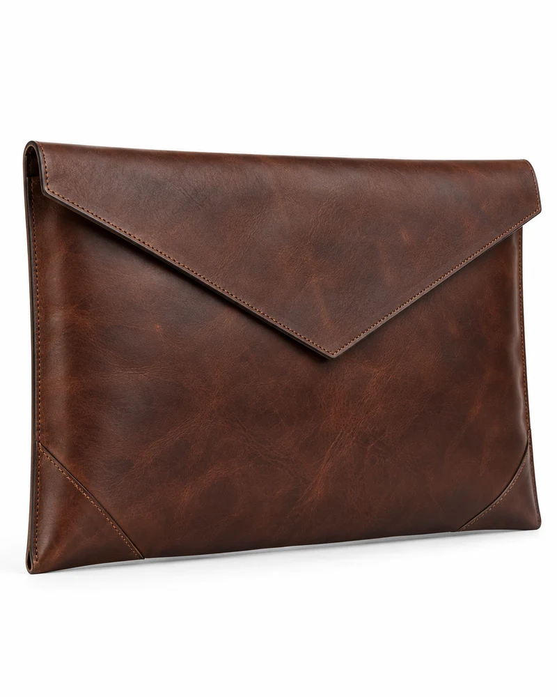 Envelope Portfolio Vegetable-Tanned Leather Bag