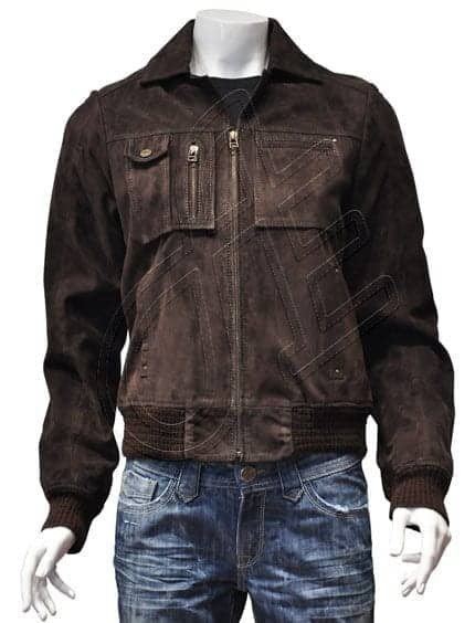 Dark Brown Twin-Chest-Pocket Women Leather Jacket
